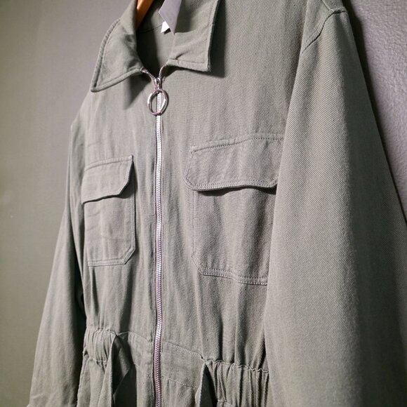 Falling Love Olive Green Utility Jumpsuit – Belted & Chic - Picture 5 of 10